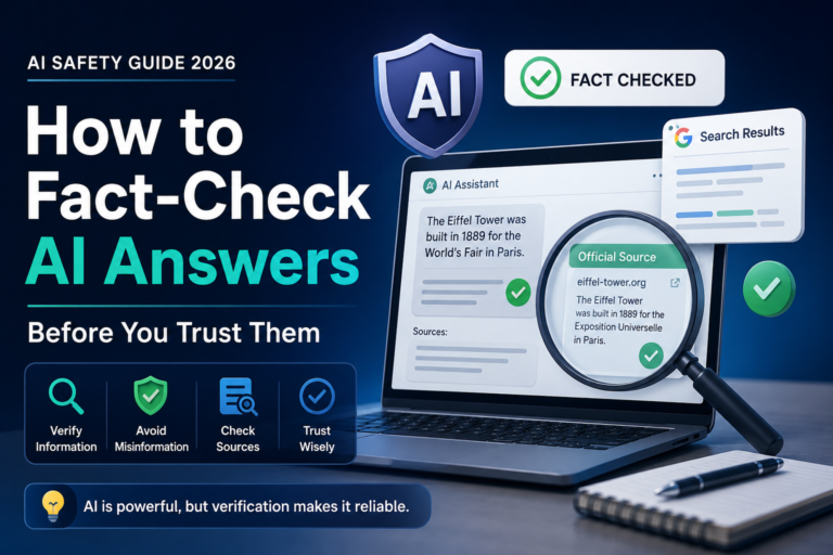 How to Fact-Check AI Answers Before You Trust Them (Beginner's Guide 2026)
